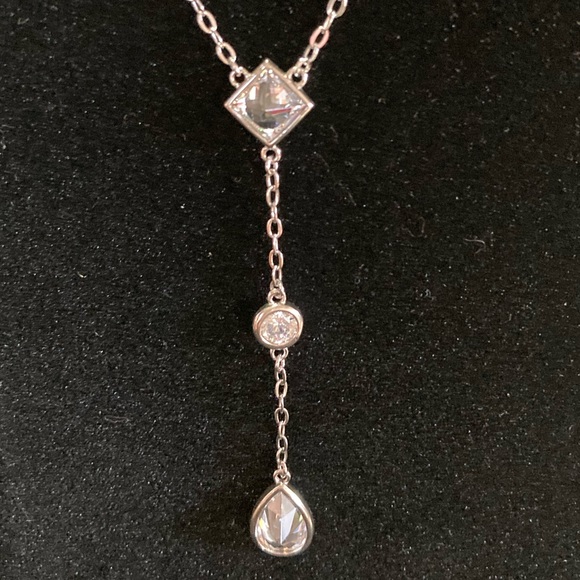 TOCARA. DIANE. DiAmi & Sterling Silver Necklace 16”. + 2” length. - Picture 2 of 2